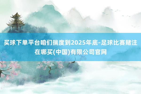 买球下单平台咱们揣度到2025年底-足球比赛赌注在哪买(中国)有限公司官网