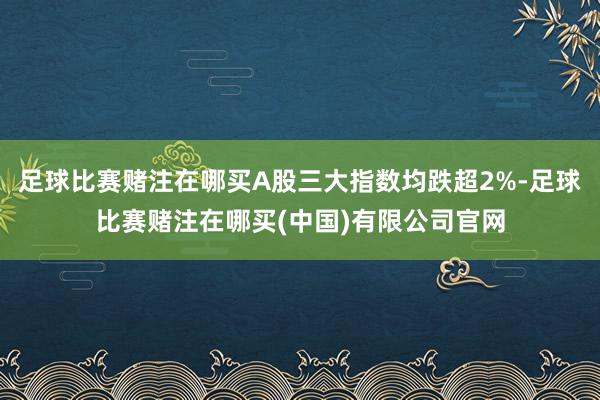 足球比赛赌注在哪买A股三大指数均跌超2%-足球比赛赌注在哪买(中国)有限公司官网