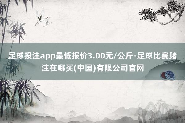 足球投注app最低报价3.00元/公斤-足球比赛赌注在哪买(中国)有限公司官网